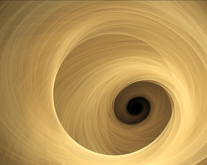 Abstract golden spiral. Perspective