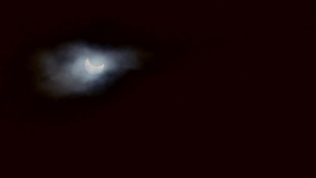 Partial Solar Eclipse Partially in Clouds