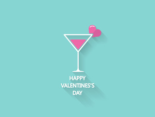  Valentine's day design. Minimal Vector Background,