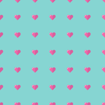 Purple Heart - Valentines Day Card Vector Design