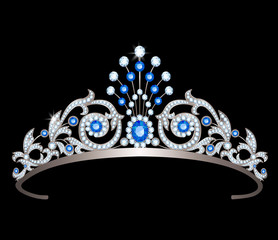 tiara with sapphires © Tatiana Prihnenko