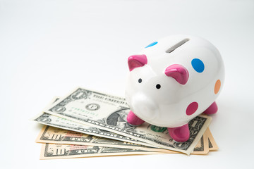 piggy bank with money