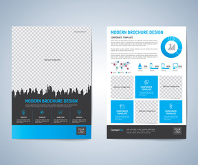 Business brochure flyer design layout template. Business brochure, flyer, magazine cover design template vector.layout education annual report A4 size.
