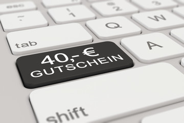 Tastatur - 40 Euro Gutschein - schwarz