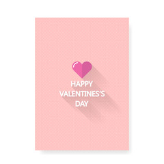 Purple Heart - Valentines Day Card Vector Design