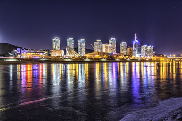Obraz premium Daejeon city at night ,South Korea.