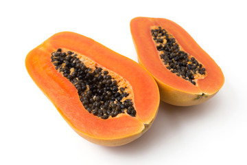 papaya isolated on a white background