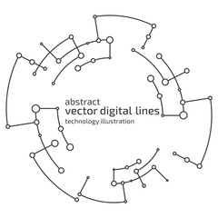 Abstract digital circle