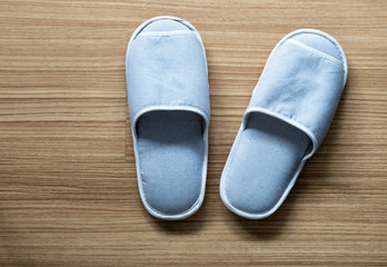 Slippers on Wooden floor