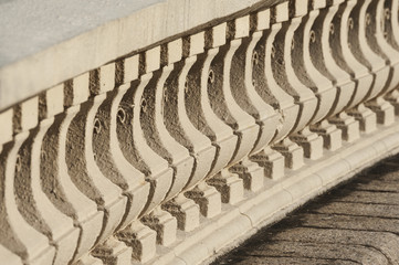 Close up detail with depth of field of Classic bannister