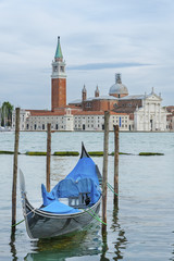 Gondola floating in Grand Canal, Venice, Italy