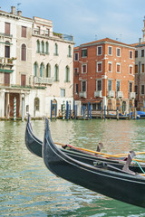 Obraz na płótnie Canvas gondola for tourist travel at canal Venice, Italy . 