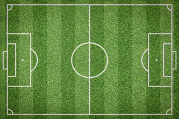 top view of soccer field