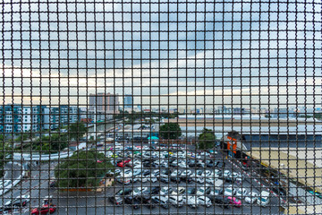 Obraz premium steel mesh fence