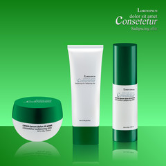 set of containers for cosmetics 