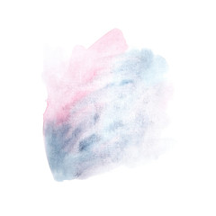 Watercolor background. Freehand painting. Gray and pink colors.