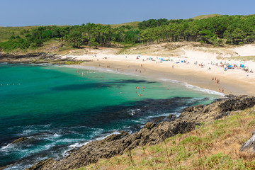 Melide beach in Cangas, Pontevedra, Spain 