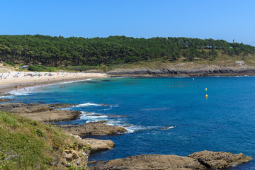 Melide beach in Cangas, Pontevedra, Spain