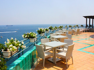 Terrace in the Amalfi coast