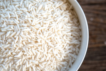 sticky rice in a white bowl