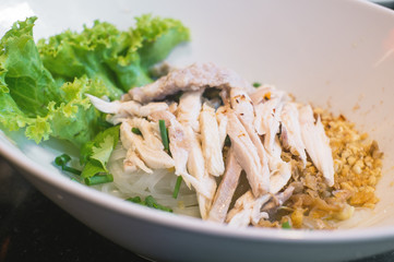 chicken noodle, thai style