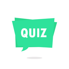 Quiz speech bubble icon vector