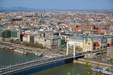 Fototapeta premium View on the old and modern Budapest