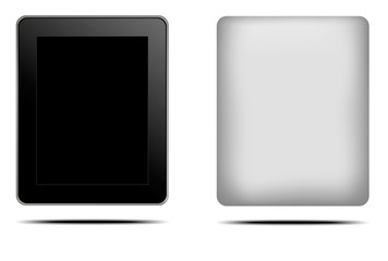 Digital tablet back and front vector