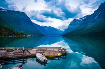 lovatnet lake Beautiful Nature Norway.