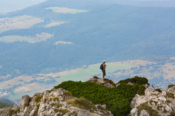 hiker on the hilltop
