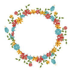 floral decoration beauty card vector illustration design