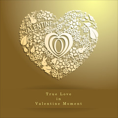 Abstract background of Valentine's day. Background Template. Vector and Illustration, EPS 10.