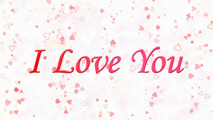 "I Love You" text on white background