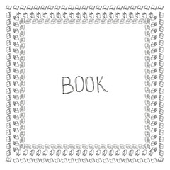 Book doodle frame