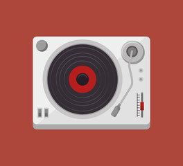 player music vinyl isolated icon vector illustration design