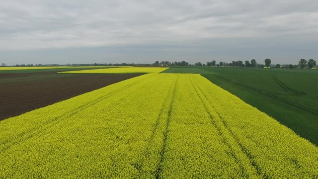 Flying over fields