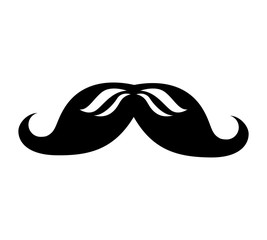 mustache silhouette isolated icon vector illustration design