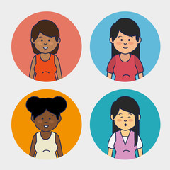 multicultural people avatars icon vector illustration design
