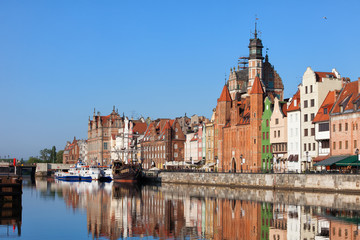 Fototapeta na wymiar City of Gdansk Old Town Skyline