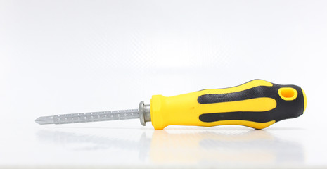 Screwdriver on white background