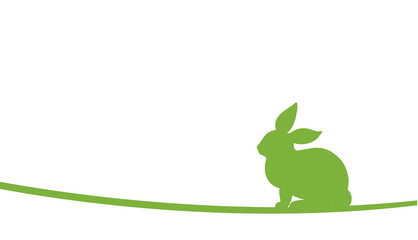 Silhouette eines Osterhasen