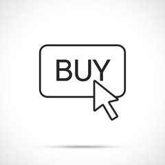 Buy Button. Buy icon. Buy now symbol. Line art style.