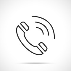 Phone Call icon. Ringing phone symbol. Line art style.
