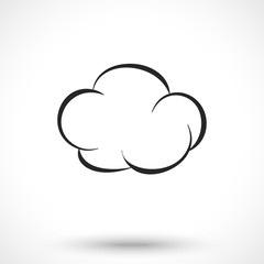 Weather icon. Cloud isolated on white background. Cloud symbol.