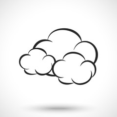Weather icon. Cloud isolated on white background. Cloud symbol.