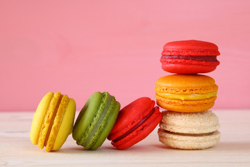 Image of colorful macaron or macaroon