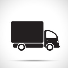 Delivery truck icon on white background. Delivery symbol.
