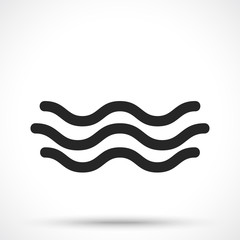 Fog icon. Wave isolated on white background. Wave symbol. Fog symbol. Water symbol.