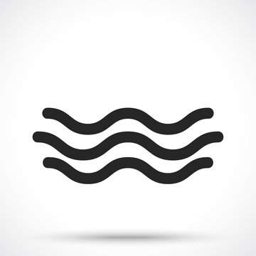 Fog icon. Wave isolated on white background. Wave symbol. Fog symbol. Water symbol.