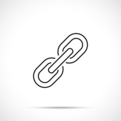 Chain link icon isolated on white background